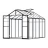 Polycarbonate outdoor greenhouse, 8x10 feet, with ventilation windows and doors