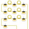 Girlanda budowlana 30,5 m, 100 W, 10000 lm, wodoodporna