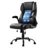 Ergonomiczny fotel biurowy dla kadry kierowniczej, czarny, skóra PU, regulowany