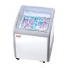 Commercial ice cream display freezer, 154 L, mobile, white