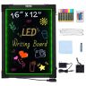 LED writing board with lighting, 40x30 cm, erasable