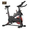 Stationary exercise bike with magnetic resistance and LCD monitor