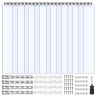 PVC strip curtain for doors, transparent, 121.9x213.4 cm