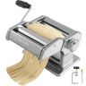 Pasta maker, stainless steel, 9 thickness settings, manual press