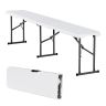 Plastic Folding Folding Bench, 6 Feet, White, Portable, for Outdoor and Indoor Use