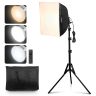 Zestaw oświetleniowy Softbox 40x40 cm, regulowany, 3000–6500 K
