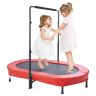 Dziecięca składana trampolina z uchwytem, ​​56x36 cali, czerwona