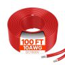 30.48 m solar panel extension cable, 6 mm², IP67, red