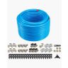 Air compressor piping kit, 200 feet, hdpe-aluminum, blue