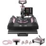 Heat press machine 8 in 1, 38x38 cm, black