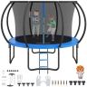 10-stopowa trampolina zewnętrzna z siatką, drabinką i słupkiem