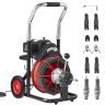 Electric drain cleaning auger, 30.5 m x 9.52 mm, automatic feed