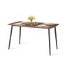 Dining table VASAGLE KDT100KE02, for 4-6 people, brown/black, 140 × 75 × 75 cm