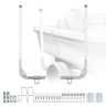 Boat trailer guides VEVOR XC2178, 2 pcs, 425 × 125 × 1205 mm
