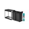 Kosz na śmieci SONGMICS Kitchen, 2 × 15 l, czarny, 48,6 × 25,4 × 44 cm