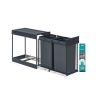 Kosz na śmieci SONGMICS Kitchen, 2 × 15 l, szary, 48,6 × 25,4 × 44 cm
