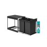 Kosz na śmieci SONGMICS Kitchen, 2 × 20 l, czarny, 48,6 × 32,4 × 44 cm