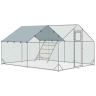 Chicken coop PawHut 300x400x195cm., silver color