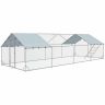 Chicken coop PawHut 300x800x195cm., silver color