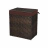 Laundry basket made of polyrattan, 110 L capacity, brown
