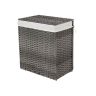 Laundry basket 110 L made of polyrattan, grey