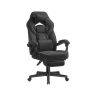 Fotel gamingowy SONGMICS OBG77BR z podnóżkiem, 70 × 122–134 × 70 cm