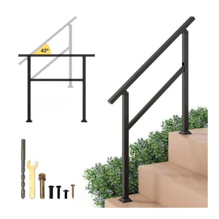 Stair railing 104x92cm., black