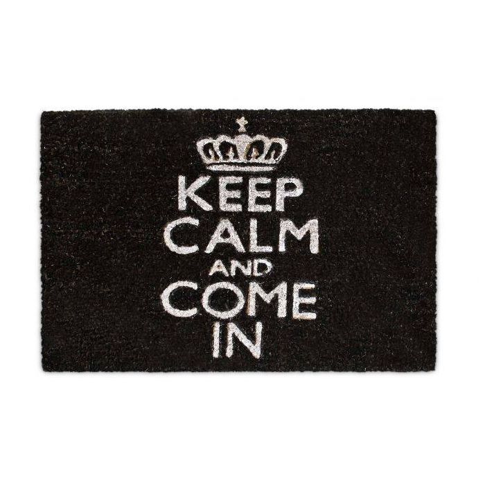 Doormat "Keep calm and come in" 60x40 cm., black