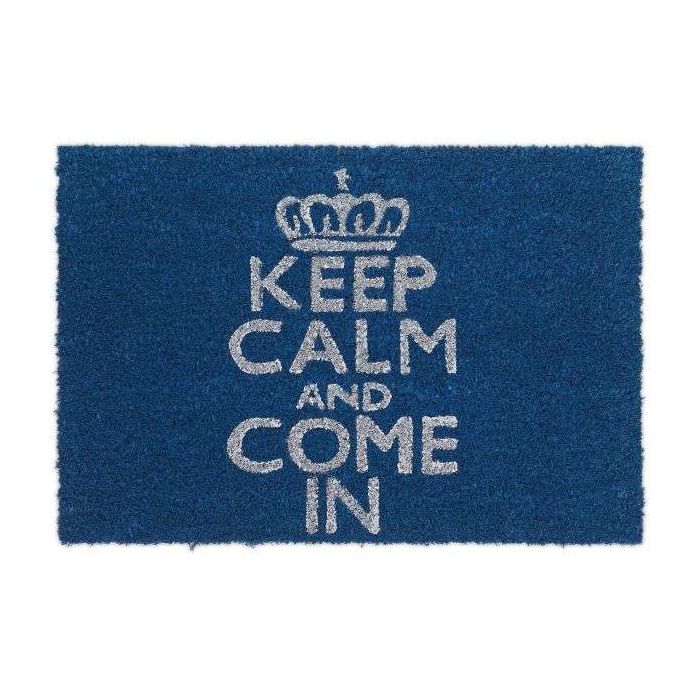 Doormat "Keep calm and come in" 60x40 cm., blue