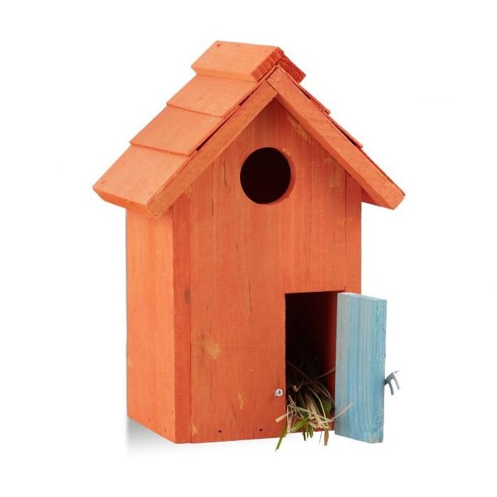 Birdhouse 24.5x17x12cm., orange color