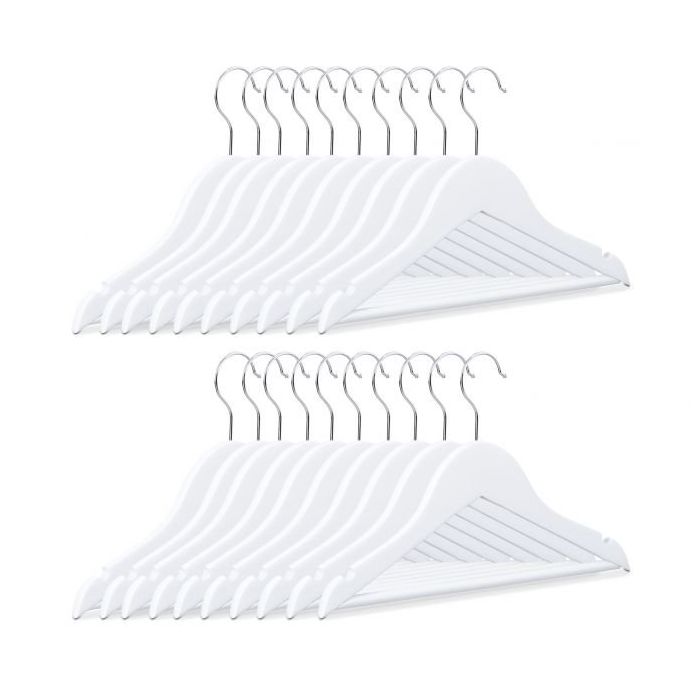 Clothes hangers 20pcs, white