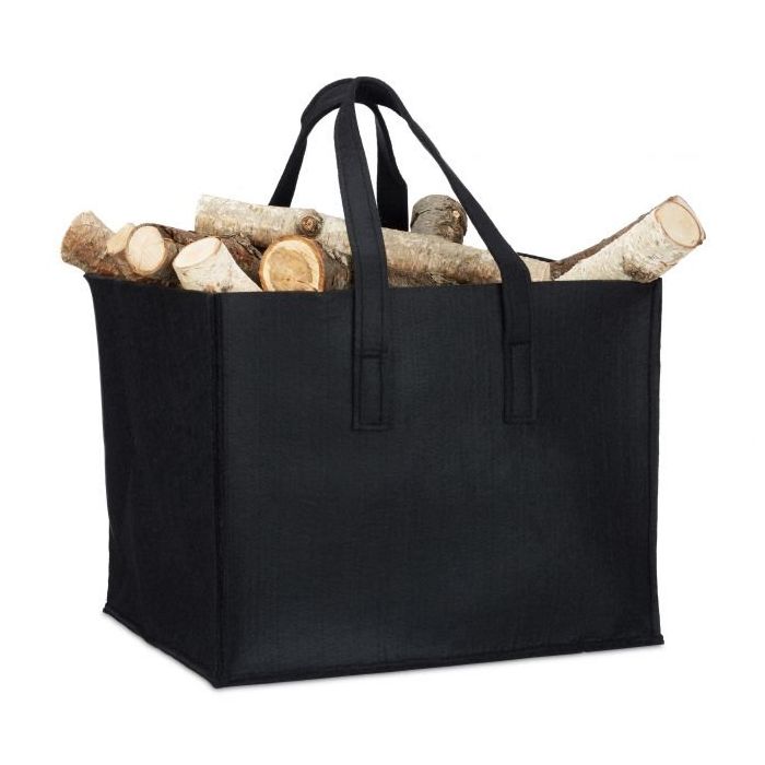 Firewood basket 34.5x43x36.5cm., black