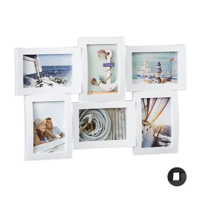 Collage of 6 photos 33x47.5x3cm., white color