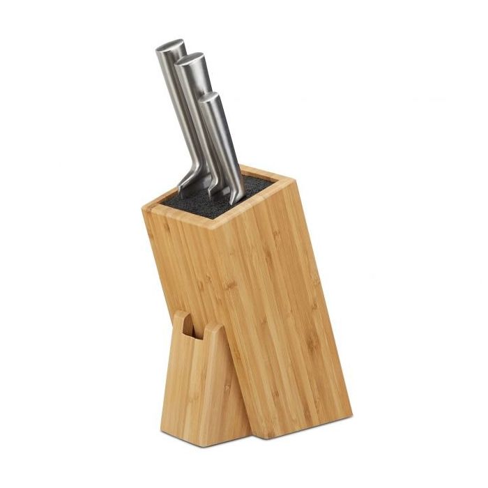 Knife stand 25x11x17cm., light brown/black
