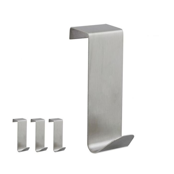 Door hooks 4pcs, silver color