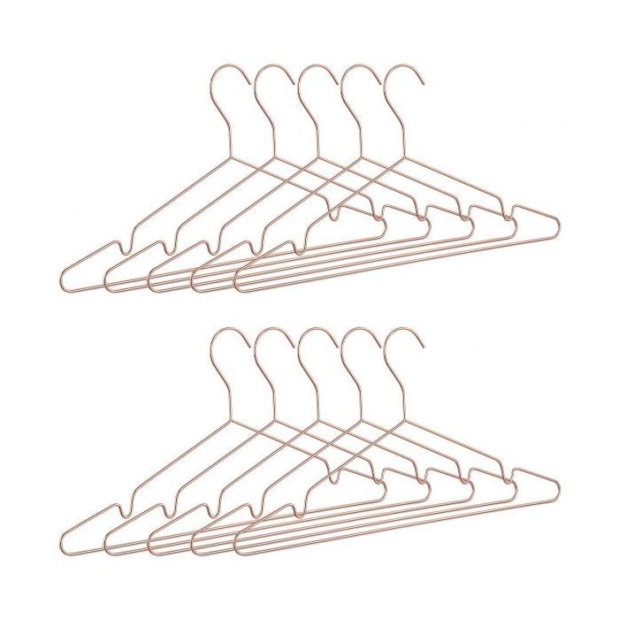 Clothes hangers 10pcs, copper color