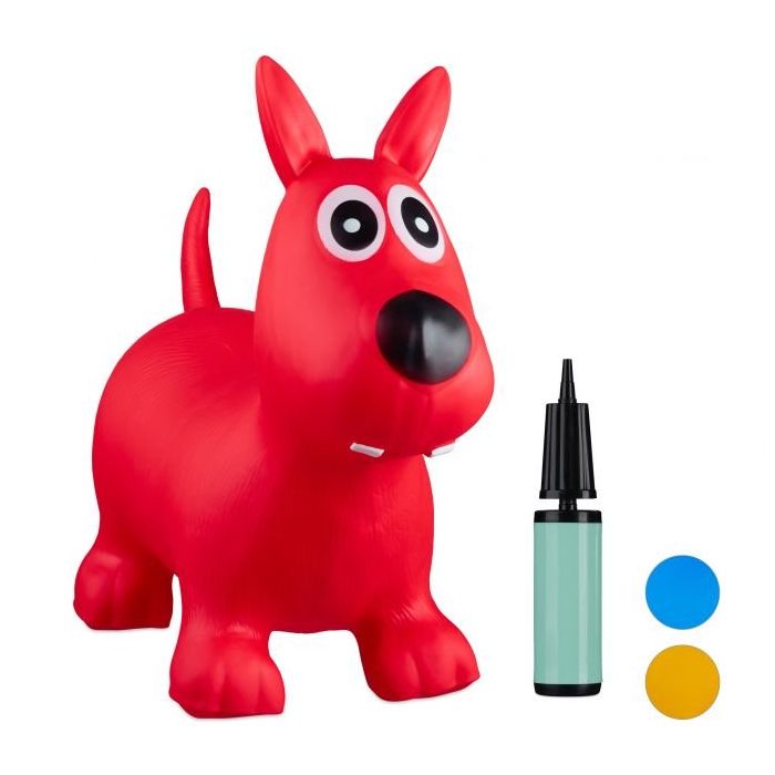 Надувная игрушка "Собака" 50х26х60см., красный/черный/белый