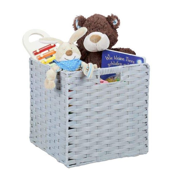 Foldable storage basket 31x32x30cm., gray