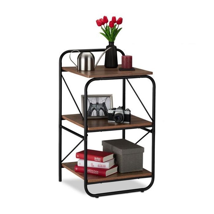 Living room shelf 86.5x47.5x45cm., brown/black