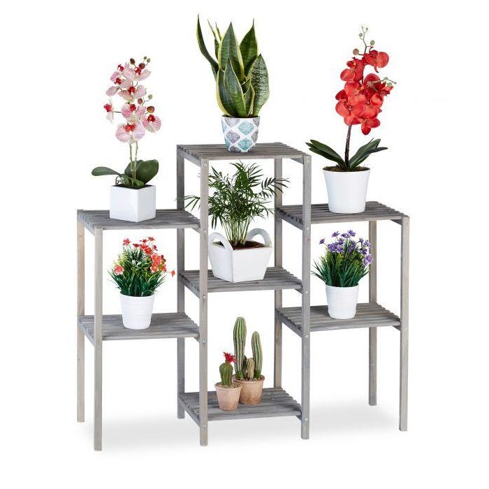 Flower stand with 7 shelves 86x95x29cm., gray