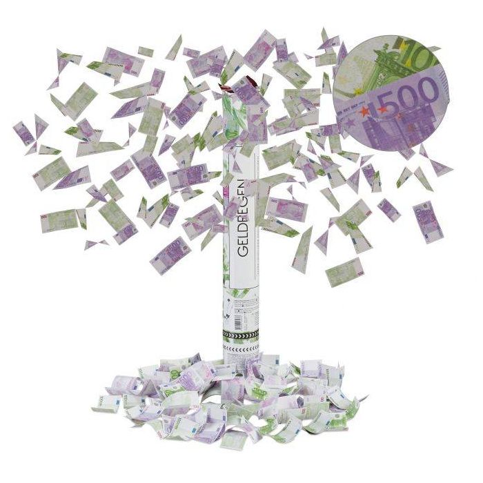 Confetti cannon 40x5cm., purple/green