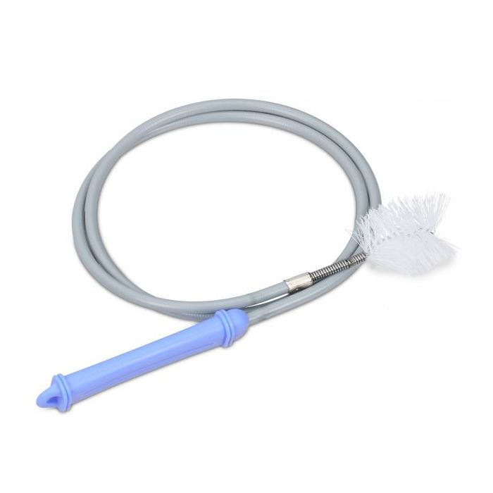 Sewer pipe cleaning spiral 1m, grey/blue/white/silver