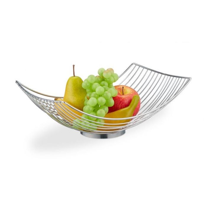 Fruit basket 11.5x32.5x24cm., silver color
