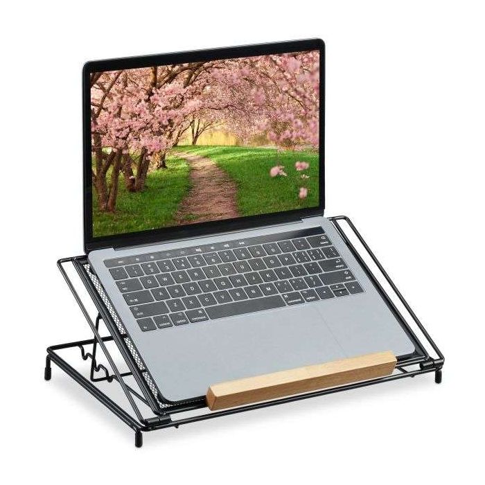 Laptop table 5.5x37x24cm., black/light brown