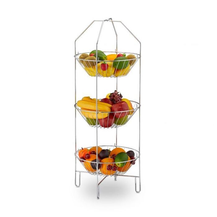 Fruit basket 80x33x32cm., silver color