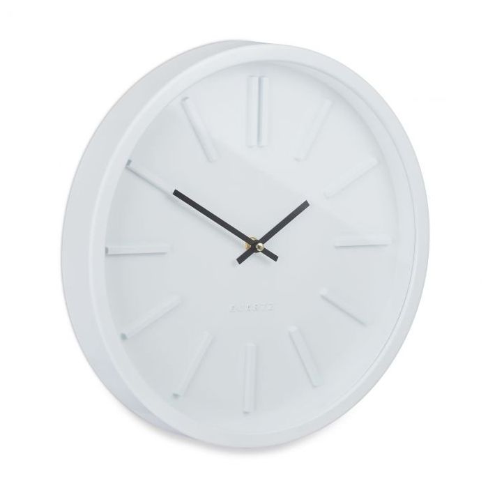 Wall clock 5x35cm., white/black