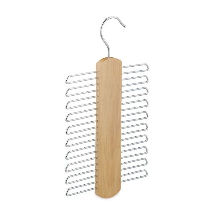 Clothes hanger, light brown/silver