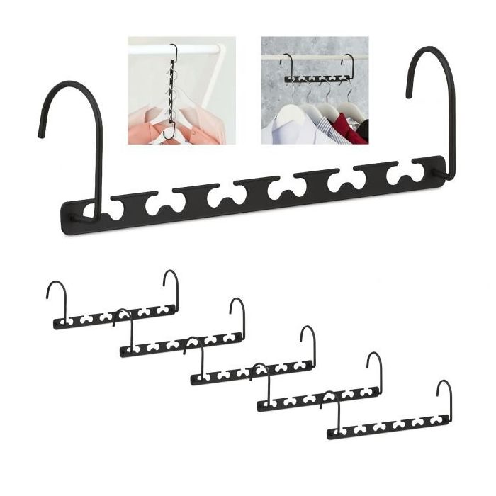Clothes hangers 6 pcs., black