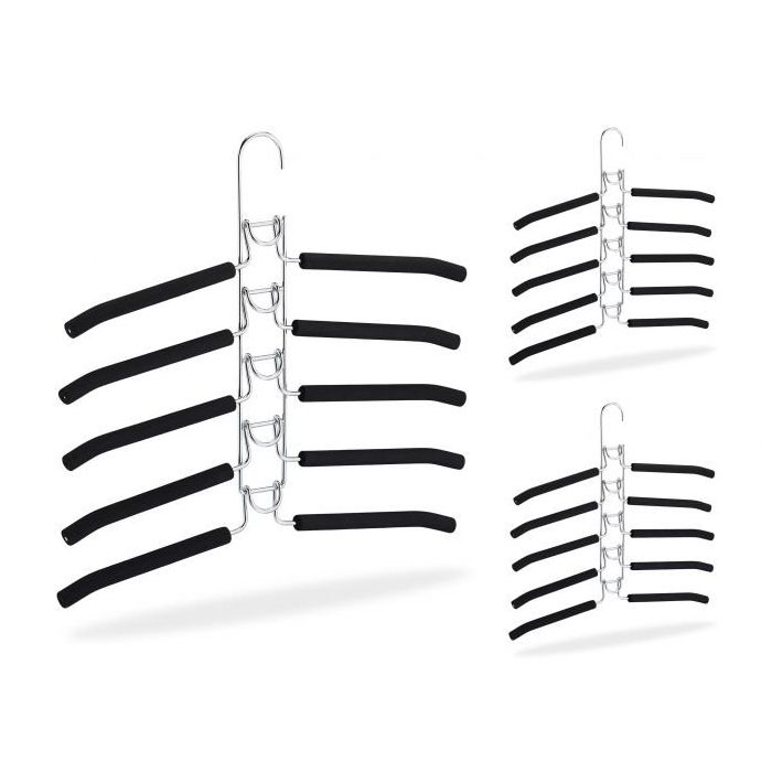 Clothes hangers 3 pcs., black/silver color