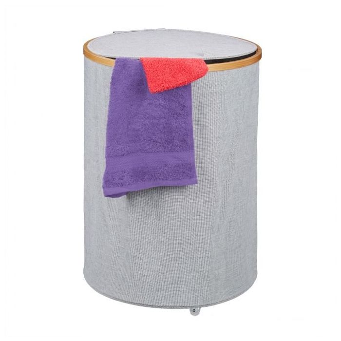 Laundry basket 60x45x45cm, 75L., gray/light brown
